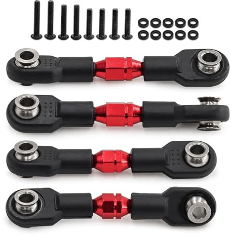 KHZen 4 Pieces Links Alloy Adjustable Turnbuckles Rods For Improved Stability In Remote Control Vehicle Drift Car Suspension Upgrade