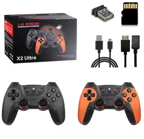 X2 Ultra Retro Gaming Stick, 4k Retro Plug and Play Console de Jeu vidéo, intégré dans 58000 Jeux, Console de Jeu rétro Portable, adapté aux Cadeaux de Noël pour garçons et filles-256G
