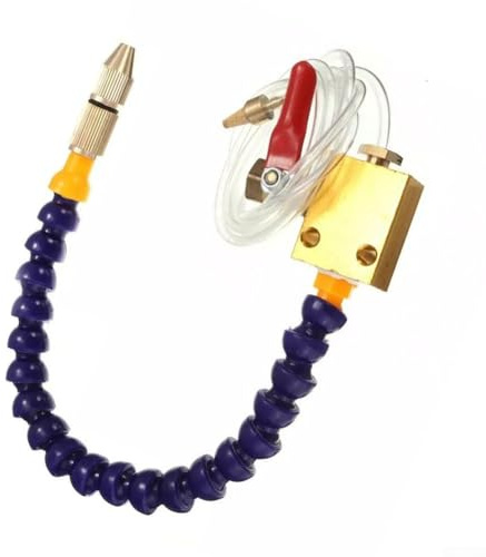 Jonikuper Sistema de pulverización de lubricación de refrigerante atomizado con tubo de aire de 8 mm para torno CNC y fresadoras, tubo de refrigeración de 350 mm y tubo de poliuretano de 0,5 m para