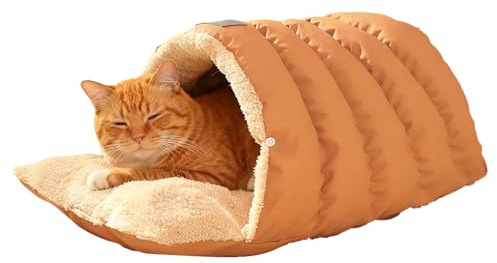 Lit en Forme De Grotte pour Chat,Nid Doux Semi-Fermé Résistant Au Vent - Sac Caverne Confortable pour Animaux de Compagnie | pour Chien Et Chiot Toutes Races Intérieur Extérieur Maison Voyage Chambre