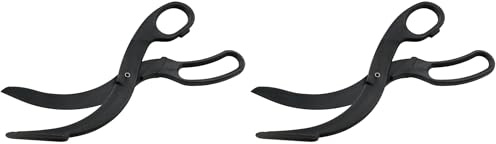FACKELMANN 40198 Pizzaschere, Pizzaschneider aus Kunststoff, Schere für beschichtete Bleche und Pfannen (Farbe: Schwarz), Menge: 1 Stück (Packung mit 2)