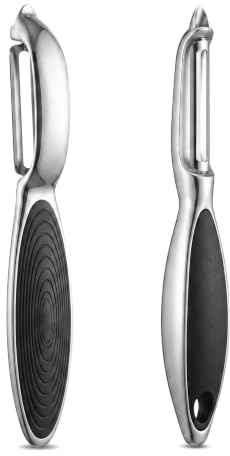 Éplucheur 2 pièces en alliage de zinc, econome avec modèle droit et modèle P, eplucheur légumes et eplucheur pomme de terre pour pommes, carottes, asperges et concombres