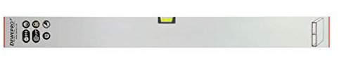 DEWEPRO® Estrich Richtlatte aus Aluminium 100cm - Setzlatte mit 1 Libelle - Putzlatte, Abziehlatte für glatte Flächen - Richtscheit