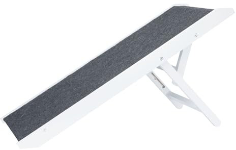 Trixie Möbel-Rampe, höhenverstellbar 29/36/43 cm, breite Lauffläche 36 × 90 cm, 39375, weiß