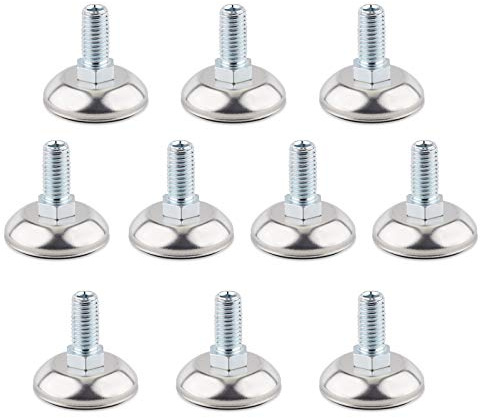 10 x Verstellschrauben M10 x 19 mm höhen-verstellbar mit Kunstoff Fussteil Möbelschraube Verstellfüße Stellfüße Kunststoffgleiter Möbel-Justierschraube von SO-TECH®
