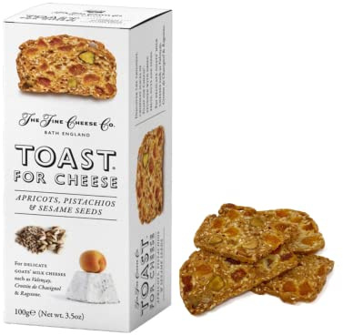 The Fine Cheese Co. Toast alle Albicocche, Pistacchi e Semi di Sesamo - 1 x 100 Grammi