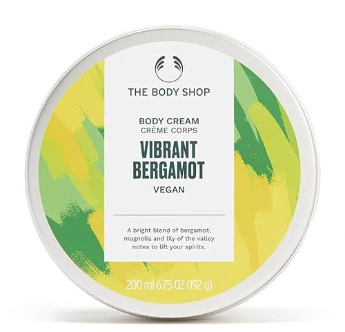 The Body Shop Vibrant Bergamot Vegane Körpercreme Pflegender Balsam für alle Hauttypen Antihaft, feuchtigkeitsspendend 96 % natürliche Inhaltsstoffe, mit Sheabutter, 200 ml