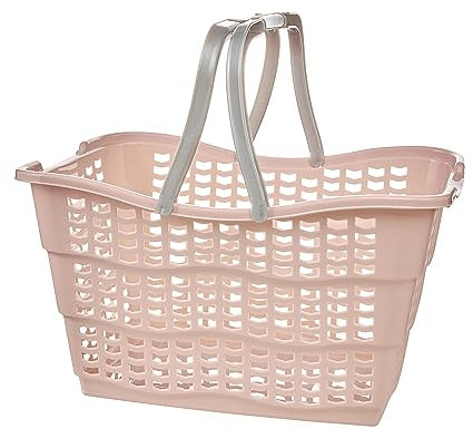 keeeper Praktischer Einkaufskorb Alma, Stabiler Kunststoff (PP), 40 x 29 x 22,5 cm, 15 l, Nordic Pink