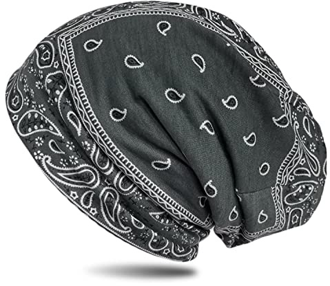 WANSSY® Damen Herren Unisex Uni Farbe Beanie mit Färbemuster Federmuster Fashion Einheitshröße Kopfbedeckung