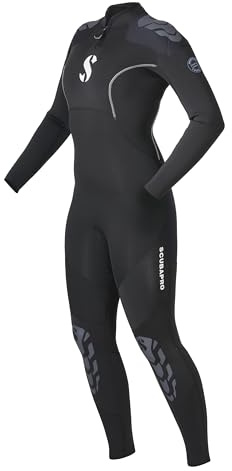 Scubapro Everflex 3/2 STM WN S-Naturkautschuk YULEX Atemregler für Tauchen, Kaltwasser, Unisex, Erwachsene, Schwarz, S