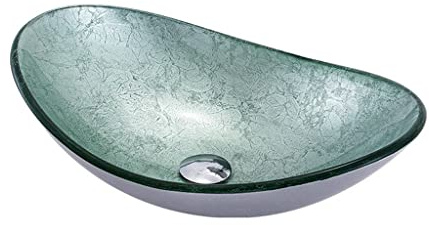ENGENDER Bathroom Sink Modern Simple Vessel Sink Bathroom Stylish Washbasin Tempered Glass Wash Basin Hotel Art Desk Sink Bathroom Vessel Sinks (Color : Sink only)