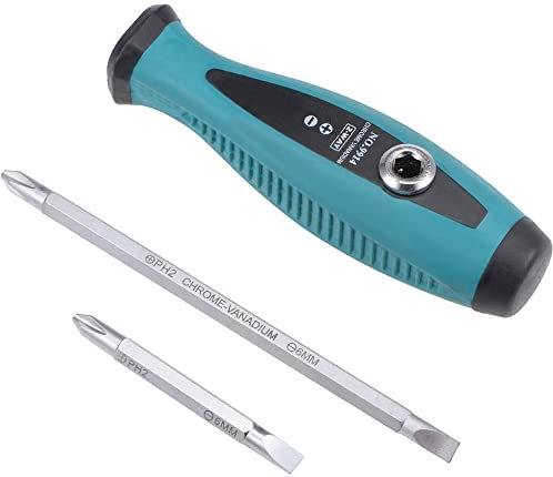 XYWHPGV Magnetic Screwdriver 3 in 1 Dual Way Slotted Phillips Head 1/4inch Hex Shank Screwdrive Bits Set W Square Shaft Non Comfortable Handle(d2625 9c705 5eaf7 5b5d7 eb972 12fb9