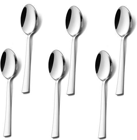Homikit Kaffeelöffel 6er Set, Edelstahl Teelöffel Dessertlöffel Espressolöffel, Klein Löffel für Hause Restaurant Café, 13,5cm, Spülmaschinenfest