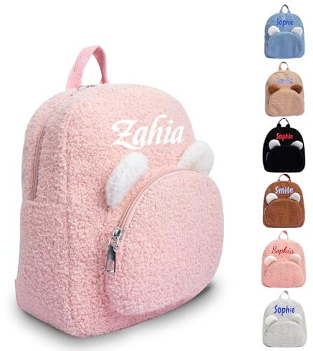 Personalisierte Kinder Rucksack, Gestickt Kindergartenrucksack Mädchen Und Jungen, Kleiner Bär Rucksack Kleinkind Mit Namen Mini Baby Rucksack Kindergarten Und Kita