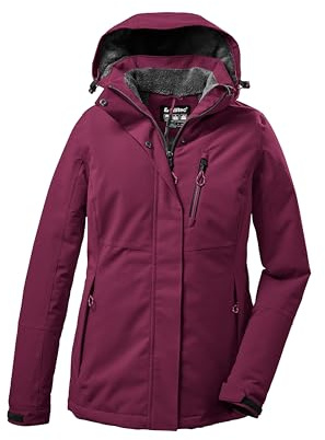 killtec Damen Funktionsjacke/Winterjacke mit abzippbarer Kapuze KOW 140 WMN JCKT, dunkelrose, 46, 37411-000
