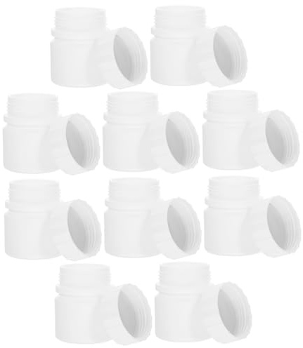Amosfun 12stücke Teiliges Hdpe Reise-pillenfläschchen Mit Schraubverschluss Auslaufsichere Kleine Behälter Für Pulver Tabletten Medizin Kleine Proben Kompakter Organizer Für Unterwegs