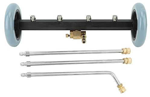 Sweet taize 4000 Psi Stainless Steel Undercarriage Cleaner - High Pressure Washer Water Broom with 1/4in Quick Connect, Multifunctional for Home & Road Car