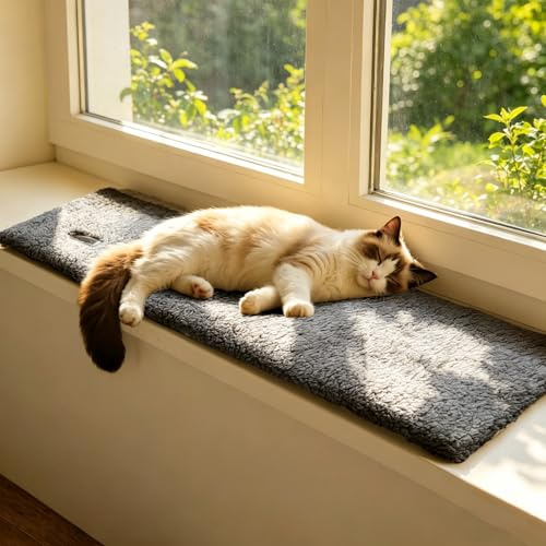 Mora Pets Tappetino riscaldante gatto Coperta autoriscaldante Cuscino per gatti e cani Tappeto riscaldante Senza elettricità e batterie Coperta termica Rimovibile e Lavabile 90 x 28 cm