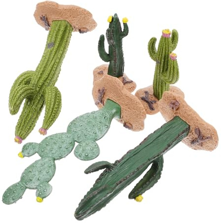 VALICLUD Modèle de Cactus Décoratif Sûr 5pcs Miniature en Plastique Apparence Réaliste pour Création Artistique et Décoration de Jardin