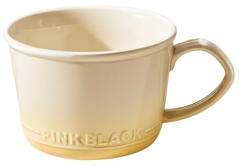 Tazza da zuppa in tinta unita, 600 ml, con manici, in ceramica, adatta al microonde e alla lavastoviglie