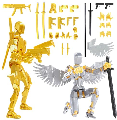 EDLMKM T13 Action Figure Set (Assembly Completed) Age 3+, T 13 3D Printed Model Figures, 3D Printed Multi-Jointed Movable Titan 13, Desktop Decorations for Game Lovers Toys