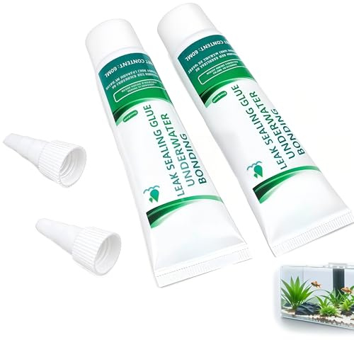 Adhésif Silicone Transparent pour Piscines, Réparation Sous-marine, Colle et Mastic pour Liner de Piscine, Aquariums, Salles de Bain, Cuisines – Lot de 2 x 60ml, Résistant à l’eau et Multi-surfaces