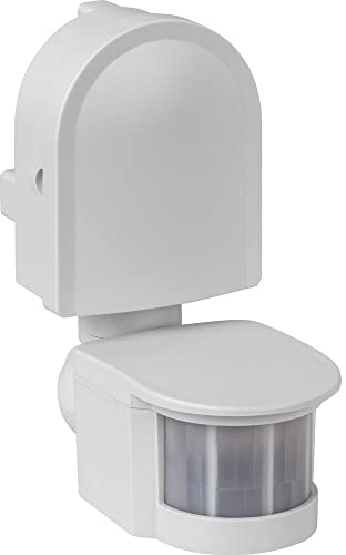 Luceco LGIP44WSW-01 Détecteur infrarouge jour et nuit en applique inclinable Ip44 1200 W, 240 V, Blanc, 65 (L) x 137mm (H)