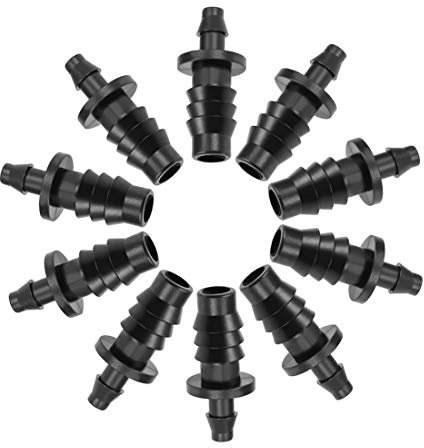 sourcing map Barb Drip Pipe End Closure Cap 4mm and 8mm Inner Diameter Hose Plug Connector for Garden Agricultural Irrigation System, Plastic 30pcs