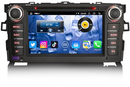 Android 14 8-Core 2.2GHz CPU 4GB+64GB Autoradio CarPlay & Android Auto per Toyota Auris E15 Lettore DVD Supporta Bluetooth 5.0 GPS Navigatore Auto WiFi 4G DSP RDS Canbus IPS Schermo Tattile