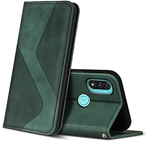 ZONNAVI Funda para Motorola Moto E20 / E30 / E40, Funda Libro de Cuero con Ranura para Tarjeta y Magnético, Wallet Flip Caso Cubierta Case Carcasa para Motorola Moto E20 / E30 / E40 (Verde)