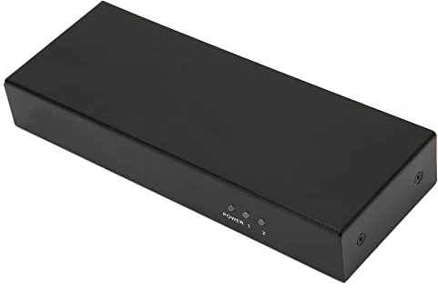 DVI-Splitter 1 in 2 Out, Unterstützt Verlustfreie 30/36-Bit-Farbübertragung von 1080P, Zwei Monitore, Verteilungsduplikator, Video-Splitter, DVI-Umschalter für PC, Laptop,