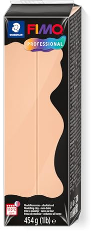 STAEDTLER FIMO professional 8041 – Cameo, 454 g, Polymer Clay | Ofenhärtend, feste Konsistenz für filigrane Arbeiten, bruchfest – Profis – Art.-Nr. 8041-435