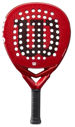 Wilson Raquette de Padel Bela Elite V2.5, fibre de carbone/EVA, 355 g, Rouge