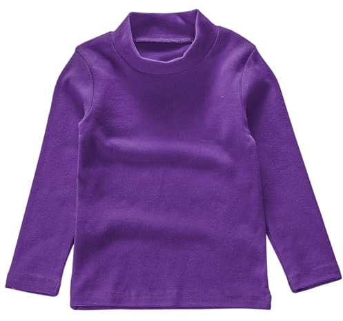 Beganly - Maglietta per bambina, calda e morbida, top basic, per bambini piccoli, sotto strato, classici per bambini, in cotone, a maniche lunghe, 3 anni