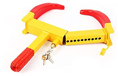 Wheel Clamp Lock, Security Tire Lock Adjustable Anti Theft Lock Heavy Duty Trailer Lock Wheel Clamp for Car Truck