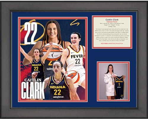 HOFSM.COM Hall of Fame Sports Memorabilia Gerahmter Caitlin Clark 2024 WNBA Draft 1. Overall Pick Basketball 27,9 x 35,6 cm 3 Fotocollage