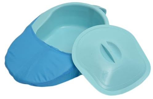 FRCOLOR Kunststoff Bettpfanne Mit Deckel Kompakt Leicht Zuverlässig Urinal Für Ältere Patienten Frauen Und Behinderte Pflege Zuhause Schlafzimmer