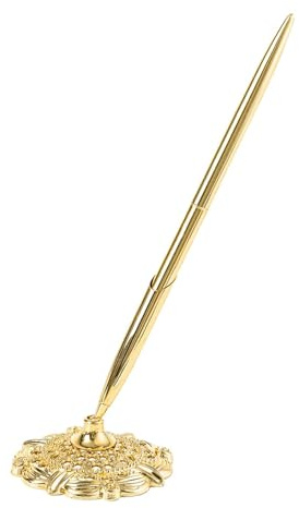 Milageto Stylo de réception de mariage, stylo de d'invité Portable, stylo autographe pour centre de Table, bureau de cérémonie d'affaires, or
