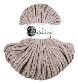 Premium Baumwoll-Flechtschnur - 5mm x 50m - Vielseitige Makramee-Kordel für Stricken, Weben, DIY-Basteln und Heimdekoration - Hochwertige Bunte Bastelschnur Flechtkordel - Pearl