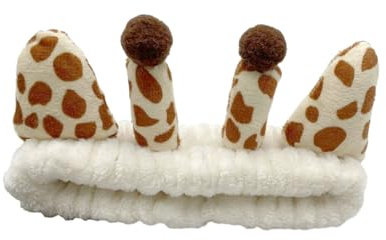 Ralondbey Bandeau spa en forme de girafe pour femme - Bandeau de maquillage doux pour le bain, la douche, le lavage du visage
