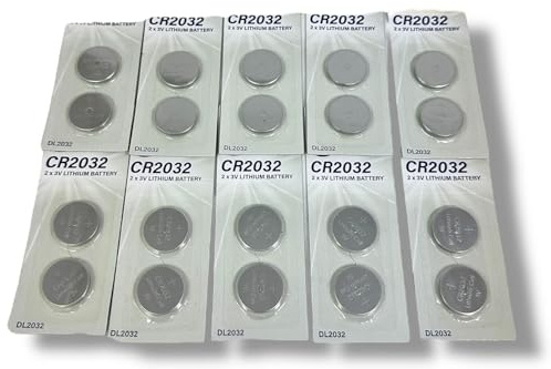 Batterie a bottone al litio, CR2032, 3 V, confezione da 20