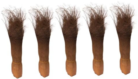 ibasenice 5 Blatt Realistische Künstliche Palmenrinde Aus Flexiblem Kunststoff Natürliche Gartendekoration Für Blumentöpfe Und Aquarien Vielseitige Pflanzendeko Mit Natürlicher Optik