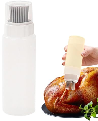 Bottiglia D'olio Con Un Pennello In Silicone, Bottiglia Di Applicatore Ad Olio Con E Chiusura, Per, Per Grigliare, Pasticcini, Griglie, Cottura, Cottura, Friggere Bott