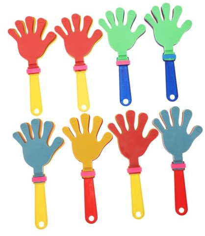 GALPADA 8 Stück Bunte Handklatscher aus Kunststoff Vielseitiger Lärmmacher für Kinder und Feiern Wie Geburtstage Sicheres Party Spielzeug für Eltern und Kinder