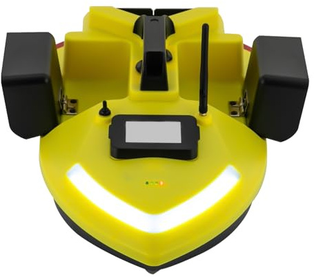Köderboot Futterboot Angelboot mit 500m Fernsteuerungsreichweite 12000mAh Akku und GPS, Ausgestattet mit 3 Köderkästen und Unterstützt 40 Positionspunkte