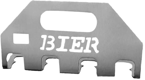 Apribottiglie e portabottiglie in acciaio inox per 4 bottiglie, riutilizzabile, resistente, per barbecue, bar e campeggio