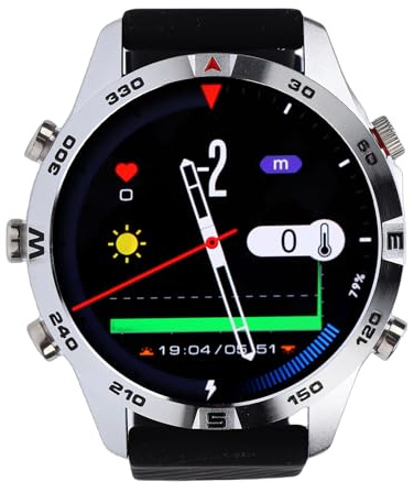 Orologio Sportivo da Uomo, Smartwatch da Polso con Sensore di profondità e Barometro per Immersioni Subacquee, Nuoto Ed Escursionismo