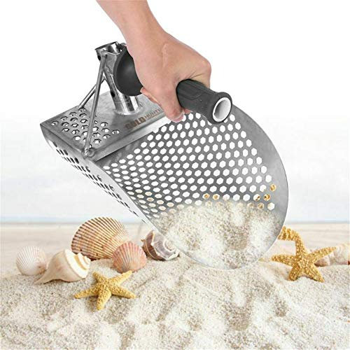 GMtes Scavando Pala Accessori di Sabbia Paletta Subacquea Piccola Vanga Strumento Esaedro Fori in Acciaio Inox Rilevamento Oro Metal Detector