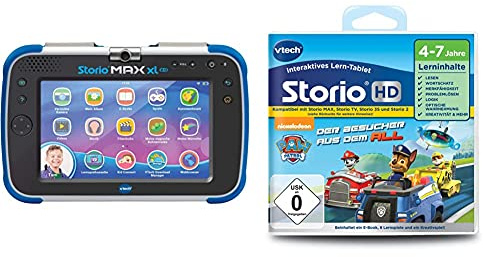 Vtech 80-194604 Storio MAX XL 2.0 Kindertablet, Mehrfarbig & 80-274104 - Lernspiel für Tablet - Paw Patrol (TV)