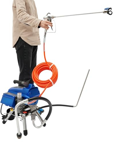 Airless Farbsprühsystem Farbsprühgerät, 2,7 L/Min 23Ｍpa Hochdruck Airless Farbsprühgerät Spritzgerät 3000 PSI 3000W Wall Paint Spray Spritzlackiermaschine Airlessgerät Arbsprühsystem Sprühgerät